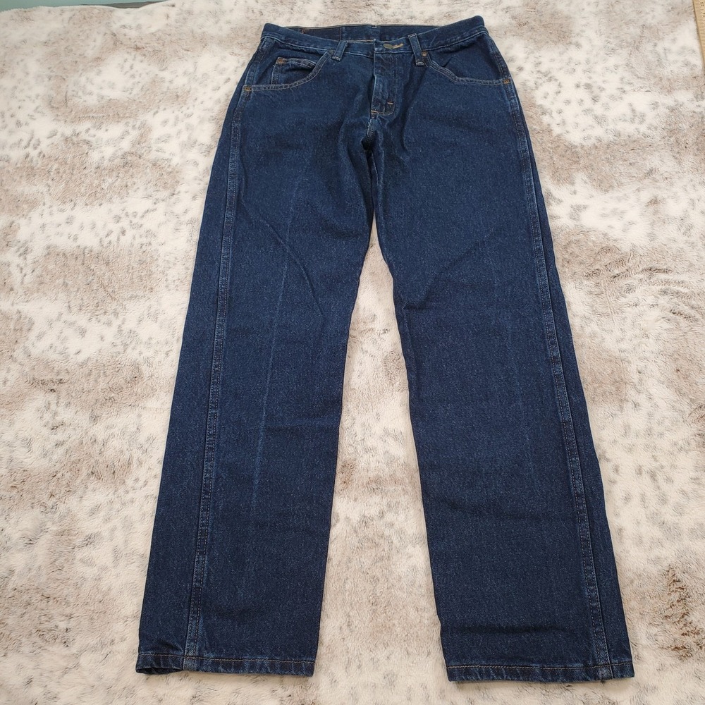 Wrangler Jeans Mens 30x30 Regular‎ Fit Straight Dark Wash Denim Pants